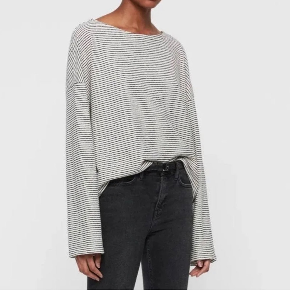 adelise ls striped long sleeve from all saints! size m/l